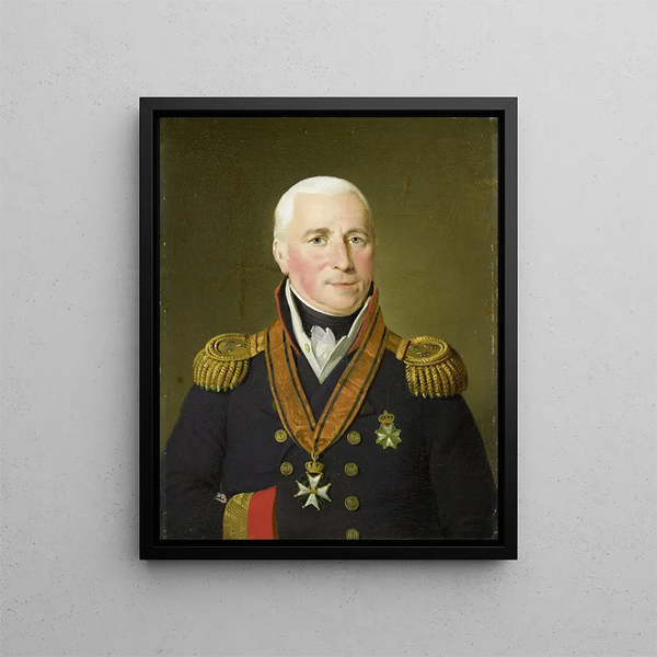 Portrait of Gerrit Verdooren 1757-1824 Vice Admiral - Adriaan de Lelie — framed artwork on a wall