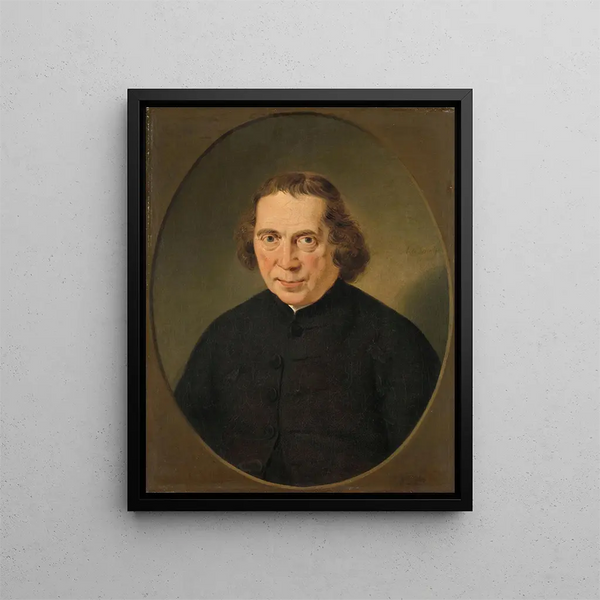 Portrait Painting of Jan Nieuwenhuyzen - Adriaan de Lelie — framed artwork on a wall