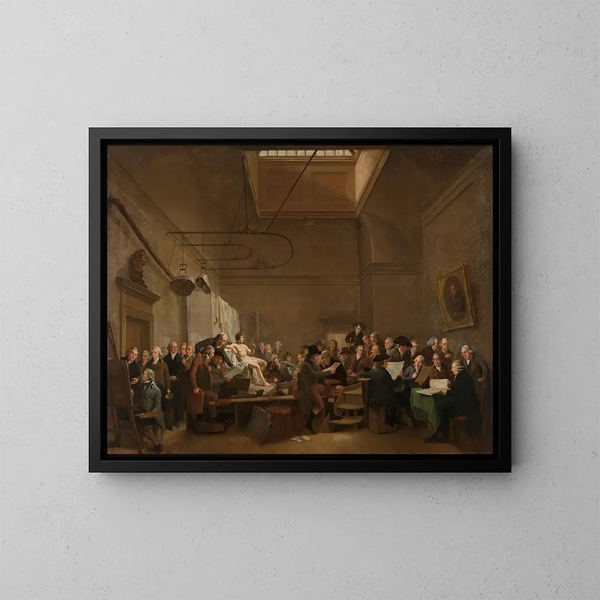 The Society Felix Meritis Drawing Gallery - Adriaan de Lelie — framed artwork on a wall