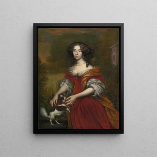 Portrait of a Lady - Adriaen Backer — framed artwork on a wall