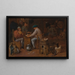 Players of Cards and Revelers - Adriaen Brouwer — framed artwork on a wall
