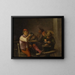 Peasant smoking tobacco in a tavern - Adriaen Brouwer — framed artwork on a wall