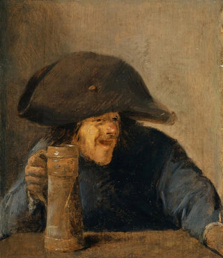 Peasant with bicorne and mug - Adriaen Brouwer — artwork view