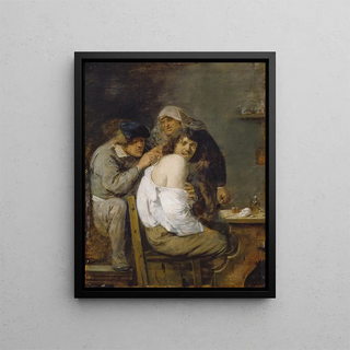 L'opération du dos - Adriaen Brouwer — framed artwork on a wall
