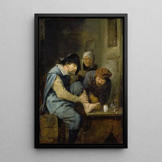 Reproduction of the painting L'opération du pied - Adriaen Brouwer