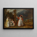 Young children playing in a landscape - Adriaen Brouwer — framed artwork on a wall
