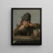 Youth making a face - Adriaen Brouwer — framed artwork on a wall