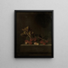 Un brin de groseilles à maquereau sur un socle en pierre - Adriaen Coorte — framed artwork on a wall