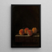 Quatre abricots sur un socle en pierre - Adriaen Coorte — framed artwork on a wall