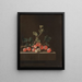 Gooseberries on a table - Adriaen Coorte — framed artwork on a wall