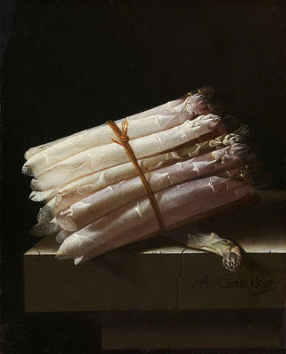 Still life with asparagus - Adriaen Coorte — artwork view