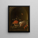 Still life with fruits and asparagus - Adriaen Coorte — framed artwork on a wall