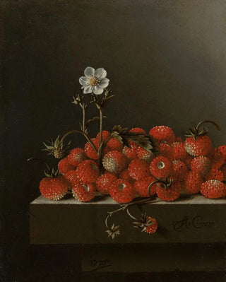 Nature morte aux fraises des bois - Adriaen Coorte — artwork view