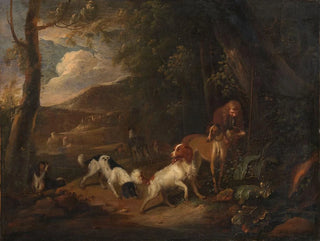 Hunter with dogs at the edge of a woods - Adriaen Cornelisz Beeldemaker — artwork view