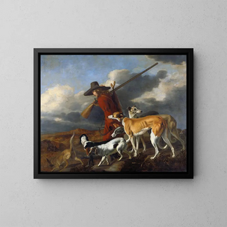 The Hunter - Adriaen Cornelisz Beeldemaker — framed artwork on a wall