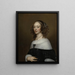 Portrait of a Woman - Adriaen Hanneman — framed artwork on a wall