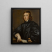 Portrait of a gentleman - Adriaen Hanneman — framed artwork on a wall