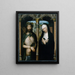 The Christ Crowned with Thorns Ecce Homo and the Mourning Virgin - Adriaen Isenbrandt — framed artwork on a wall