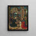L'Adoration des bergers - Adriaen Isenbrandt — framed artwork on a wall
