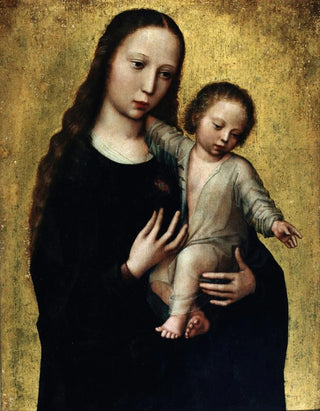 The Virgin Mary with the Child Jesus in shirt - Adriaen Isenbrandt — artwork view