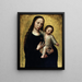 The Virgin Mary with the Child Jesus in shirt - Adriaen Isenbrandt — framed artwork on a wall