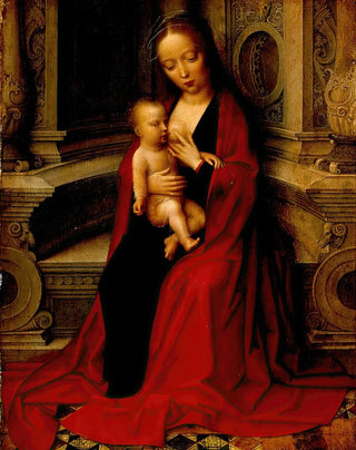 The Virgin breastfeeding the Child Jesus - Adriaen Isenbrandt — artwork view