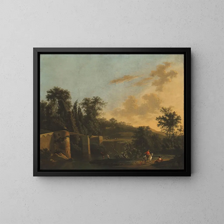 an Italian landscape - Adriaen Jansz Ocker — framed artwork on a wall