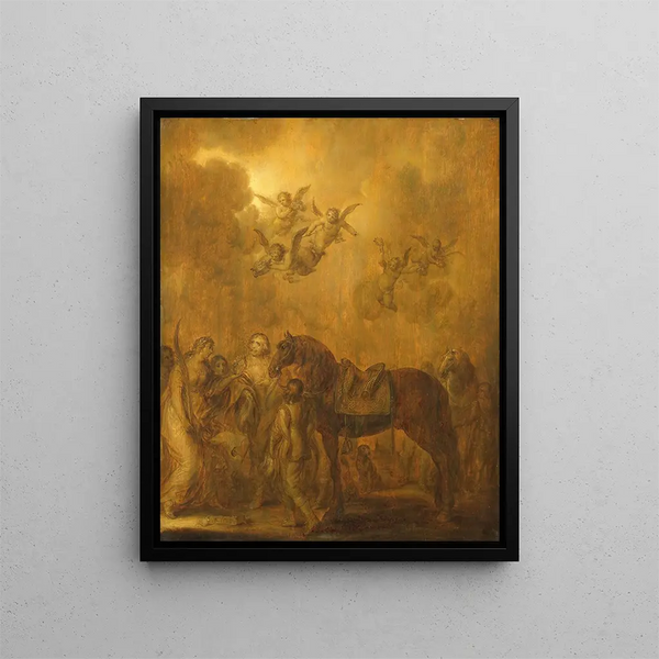 Allégorie du stathouder du prince Frédéric-Henri - Adriaen Pietersz van de Venne — framed artwork on a wall