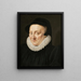 Portrait of an elderly lady - Adriaen Thomasz Key — framed artwork on a wall
