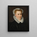Portrait of a Young Woman - Adriaen Thomasz Key — framed artwork on a wall