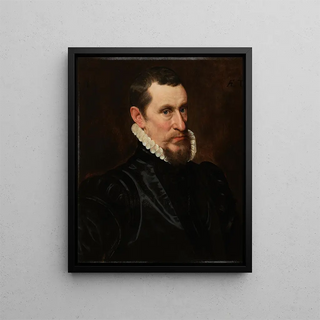 Portrait of Gillis Beys - Adriaen Thomasz Key — framed artwork on a wall