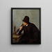 A man smoking - Adriaen van Ostade — framed artwork on a wall