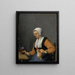 A woman with a beer mug - Adriaen van Ostade — framed artwork on a wall