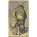 Reproduction of the painting Peasants from behind, kneeling with the right leg on a chair - Adriaen van Ostade