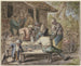 Peasants with Children in Front of a House - Adriaen van Ostade — artwork view