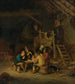 Quatre joueurs de cartes dans un intérieur rustique - Adriaen van Ostade — artwork view