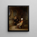Interior of a chalet - Adriaen van Ostade — framed artwork on a wall