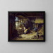 Interior with Peasants - Adriaen van Ostade — framed artwork on a wall