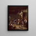 Les fêtards à l'auberge - Adriaen van Ostade — framed artwork on a wall