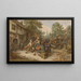 Fête paysanne dans une rue de la ville - Adriaen van Ostade — framed artwork on a wall