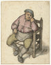 a seated man with a pipe - Adriaen van Ostade — artwork view
