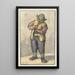 Peasants standing with green hat - Adriaen van Ostade — framed artwork on a wall