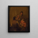Tavern Scene - Adriaen van Ostade — framed artwork on a wall