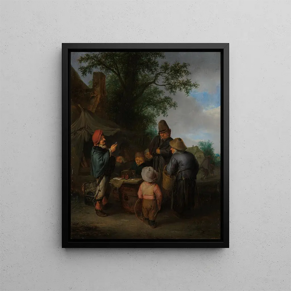 The Charlatan - Adriaen van Ostade — framed artwork on a wall