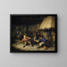 Player of the Violin and Peasants Drinking in an Inn II - Adriaen van Ostade — framed artwork on a wall