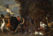 Farmyard with peacock, turkey, and ducks - Circle of Adriaen van Utrecht — artwork view