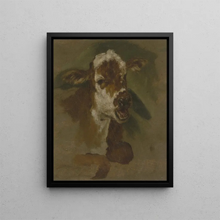 Head of Livestock - Adriaen van de Velde — framed artwork on a wall