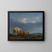 Cows in a Field - Adriaen van de Velde — framed artwork on a wall