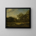 Deer hunt in a marshy forest landscape - Adriaen van de Velde — framed artwork on a wall