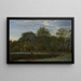 Forest Glade with Deer Grazing - Adriaen van de Velde — framed artwork on a wall